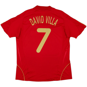 2007-09 Spain Home Shirt David Villa #7 - 5/10 - (XL)