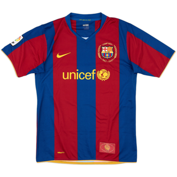2007-08 Barcelona Home Shirt - 10/10 - (XL.Boys)