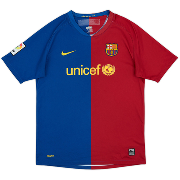 2008-09 Barcelona Home Shirt - 8/10 - (XL.Boys)