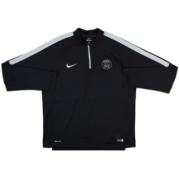 2014-15 Paris Saint-Germain Nike 1/4 Zip Drill Top - 8/10 - (XL)