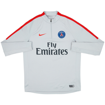 2017-18 Paris Saint-Germain Nike 1/4 Zip Drill Top - 8/10 - (L)