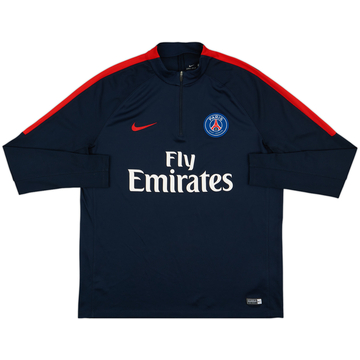2017-18 Paris Saint-Germain Nike 1/4 Zip Drill Top - 8/10 - (XL)