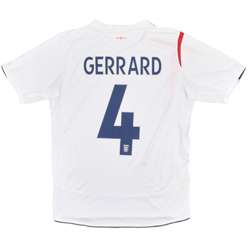 2005-07 England Home Shirt Gerrard #4 - 6/10 - (M)
