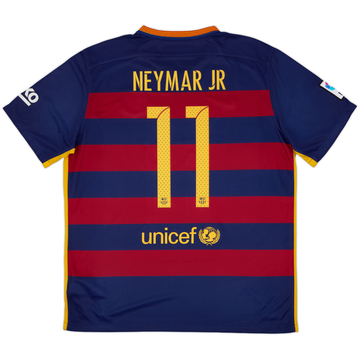 2016-17 Barcelona Home Shirt Neymar Jr #11 - 8/10 - (XL)