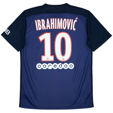 2015-16 Paris Saint-Germain Home Shirt Ibrahimovic #10 - 8/10 - (M)