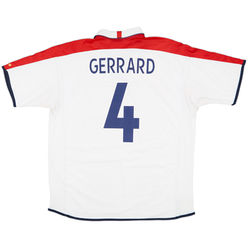 2003-05 England Home Shirt Gerrard #4 - 6/10 - (XXL)