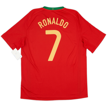 2008-10 Portugal Home Shirt Ronaldo #7 (L)