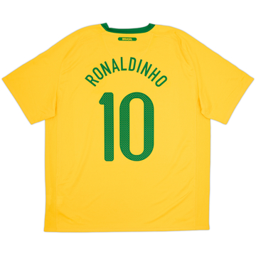 2010-11 Brazil Home Shirt Ronaldinho #10 (XL)