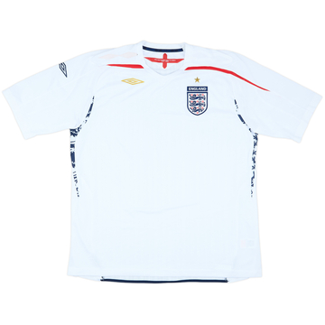 2007-09 England Home Shirt - 5/10 - (XXL)