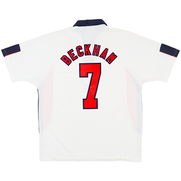 1997-99 England Home Shirt Beckham #7 - 6/10 - (XL)