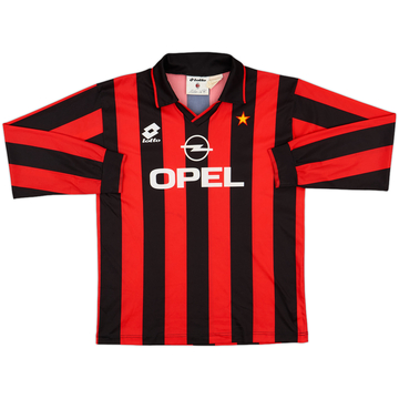 1994-95 AC Milan Basic Home L/S Shirt - 9/10 - (XL.Boys)