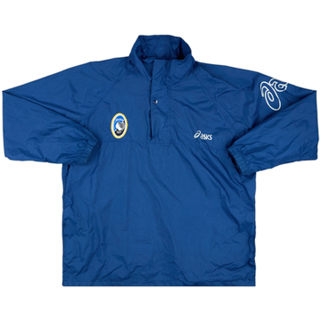 1998-00 Atalanta Asics 1/2 Zip Hooded Rain Coat - 8/10 - (M)