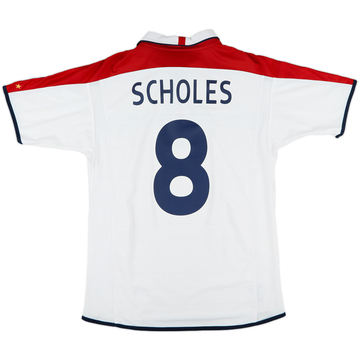 2003-05 England Home Shirt Scholes #8 - 7/10 - (M)
