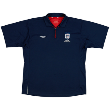 2004-05 England Umbro 'FA Coaches Association' 1/4 Zip Polo Shirt - 9/10 - (XL)