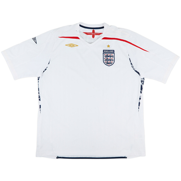 2007-09 England Home Shirt - 5/10 - (XXL)