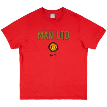 2009-10 Manchester United Nike Cotton Tee - 8/10 - (XL)