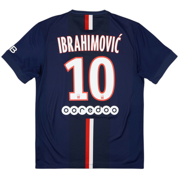2014-15 Paris Saint-Germain Home Shirt Ibrahimovic #10 - 8/10 - (M)