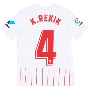 2021-22 Sevilla Home Shirt K.Rekik #4 - 10/10 - (L.Boys)