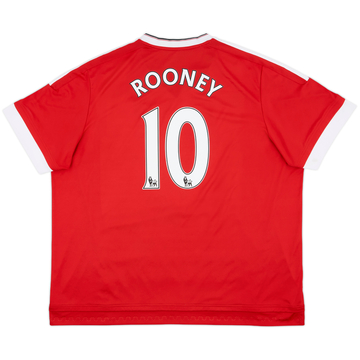 2015-16 Manchester United Home Shirt Rooney #10 - 8/10 - (3XL)