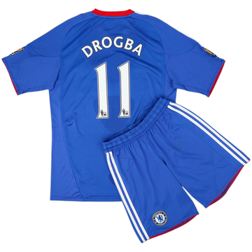 2010-11 Chelsea Home Shirt & Shorts Drogba #11 - 8/10 - (M)