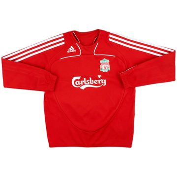 2008-09 Liverpool adidas Sweat Top - 8/10 - (M.Boys)