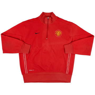 2010-11 Manchester United Nike 1/4 Zip Sweat Top - 8/10 - (M)
