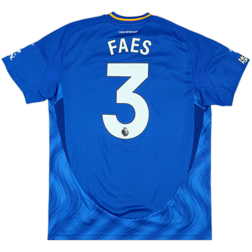 2024-25 Leicester Match Issue Home Shirt Faes #3