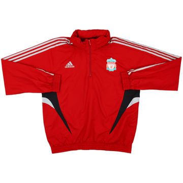 2008-09 Liverpool adidas 1/4 Zip Hooded Track Top - 8/10 - (L/XL)