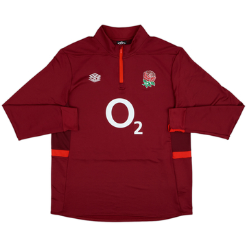 2020-21 England Rugby Umbro 1/4 Zip Training Top - 9/10 - (XL)