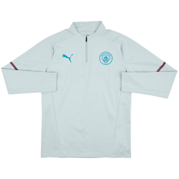 2021-22 Manchester City Puma 1/4 Zip Drill Top - 8/10 - (XL.Boys)