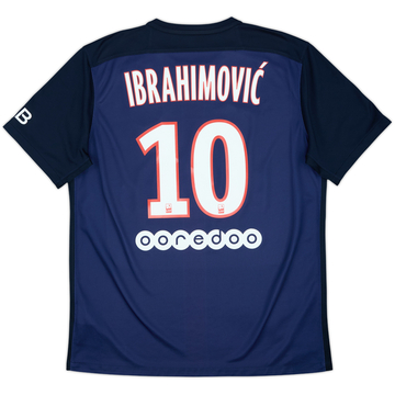 2015-16 Paris Saint-Germain Home Shirt Ibrahimovic #10 - 8/10 - (L)