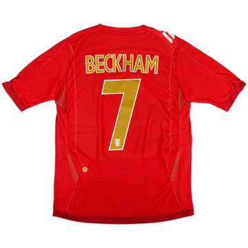 2006-08 England Away Shirt Beckham #7 - 7/10 - (M)