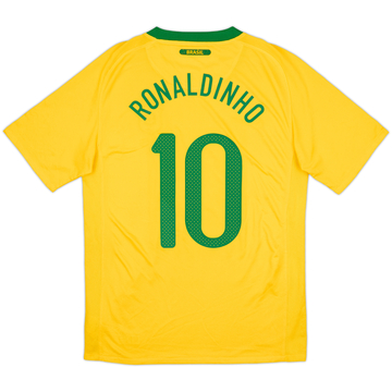 2010-11 Brazil Home Shirt Ronaldinho #10 - 8/10 - (M)