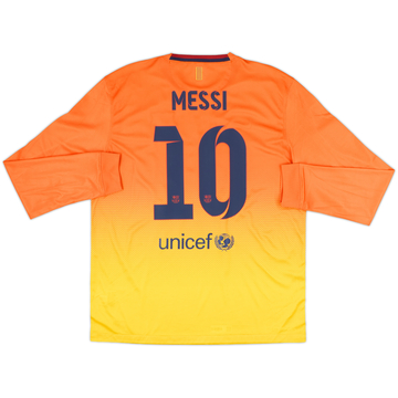 2012-13 Barcelona Away L/S Shirt Messi #10 (L)