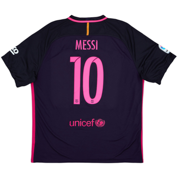 2016-17 Barcelona Away Shirt Messi #10 - 9/10 - (XXL)