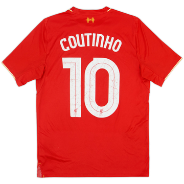 2015-16 Liverpool Home Shirt Coutinho #10 - 5/10 - (S)