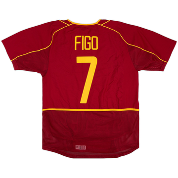 2002-04 Portugal Player Issue Home Shirt Figo #7 - 8/10 - (M)