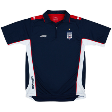 2004-05 England Umbro 1/4 Zip Polo Shirt - 9/10 - (M)