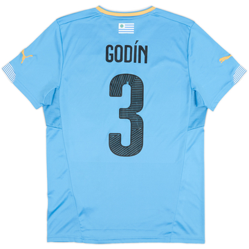 2014-15 Uruguay Home Shirt Godin #3 - 6/10 - (M)