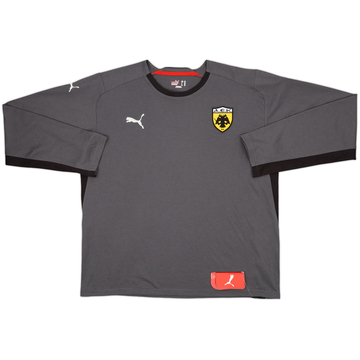 2009-10 AEK Athens Cotton L/S Tee (XL)