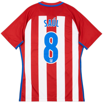 2016-17 Atletico Madrid Authentic Home Shirt Saul #8 (L)