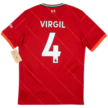 2021-22 Liverpool Home Shirt Virgil #4 (M)