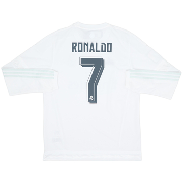 2015-16 Real Madrid Home L/S Shirt Ronaldo #7 (L)