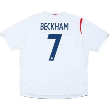 2005-07 England Home Shirt Beckham #7 - 7/10 - (3XL)