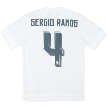 2015-16 Real Madrid Home Shirt Sergio Ramos #4 (XS)