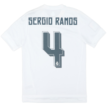 2015-16 Real Madrid Home Shirt Sergio Ramos #4 (XS)