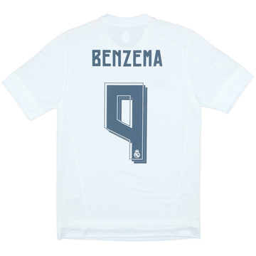 2015-16 Real Madrid Home Shirt Benzema #9 (S)