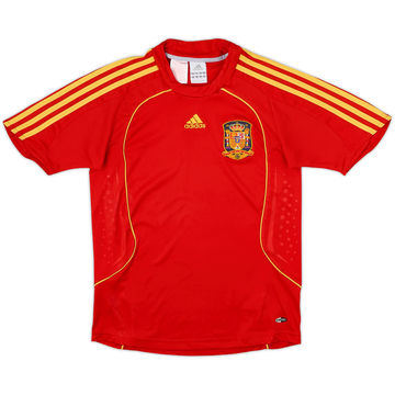 2007-09 Spain Home Shirt - 9/10 - (M.Boys)