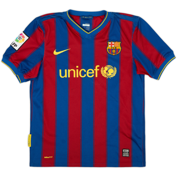 2009-10 Barcelona Home Shirt - 7/10 - (L.Boys)