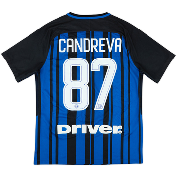 2017-18 Inter Milan Home Shirt Candreva #87 - 8/10 - (M)